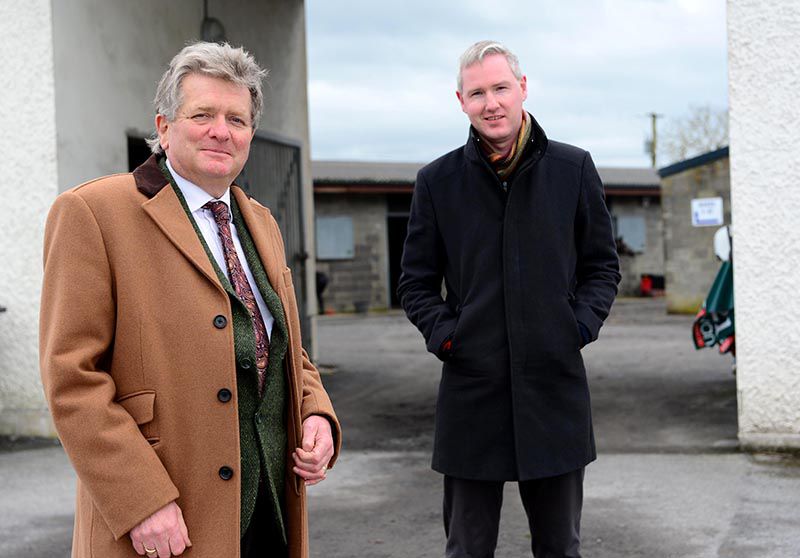 Peter Killeen (left) pictured with his successor at Navan Aidan McGarry