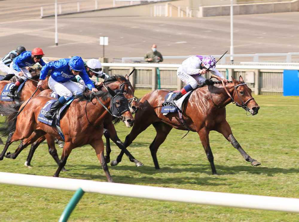 Poetic Flare winning at Newmarket
