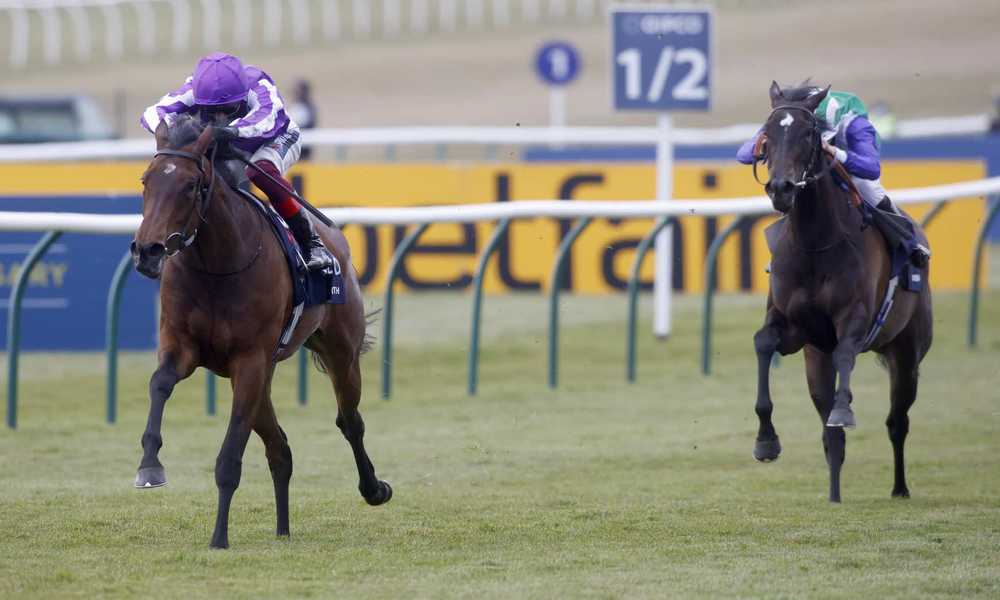 Mother Earth winning the Newmarket 1000 Guineas