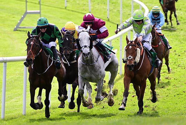 Clonguile Way (cheek-pieces, nearside) comes through to win under Jonathan Moore