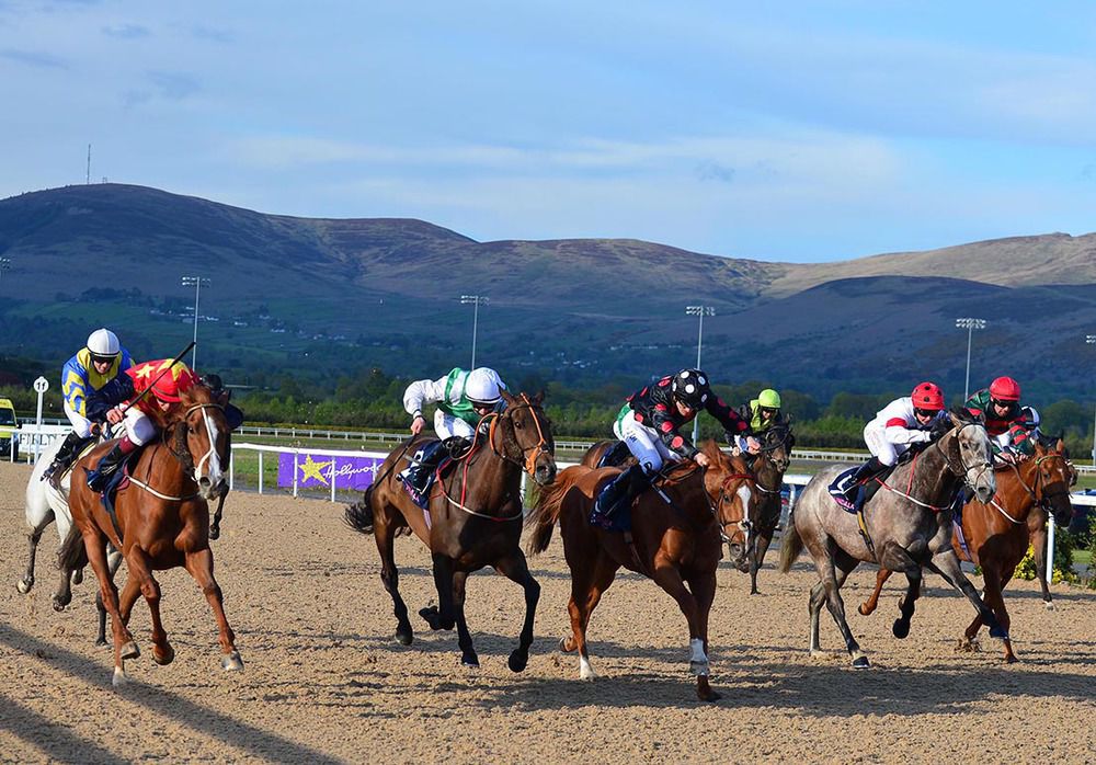 Quiet Desire and Dylan Browne McMonagle (left) win from Getaway Queen (green and white)
