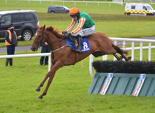 Buzz Light clears the last with Sean Flanagan in the plate