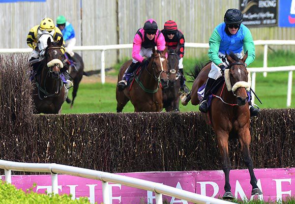 Carried clears the second last under Shane O'Callaghan