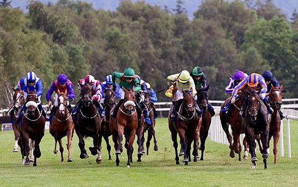 Mehnah and Chris Hayes (left) make their bid down the outside