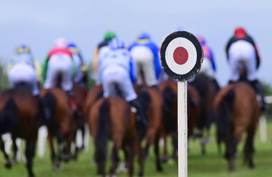 Bellewstown 3-7-21 Action from the Adare Manor Handicap Hurdle won by REPEAT THAT & Eoin Walsh(Photo HEALY RACING)
