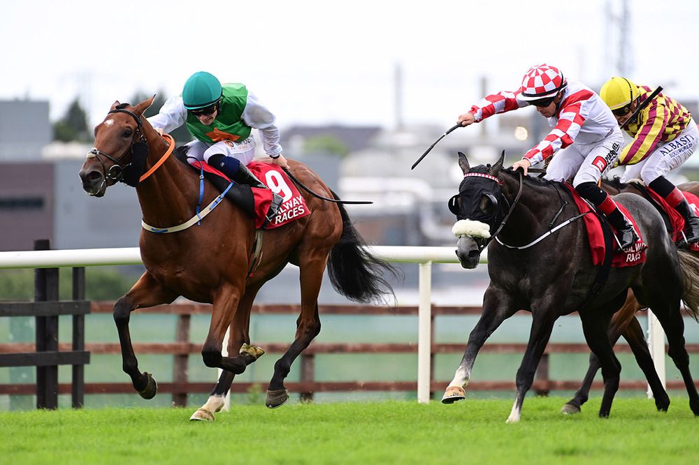 Church Mountain, left, winning at Galway