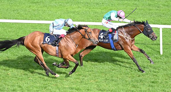 Mason and Colin Keane winning at Leopardstown