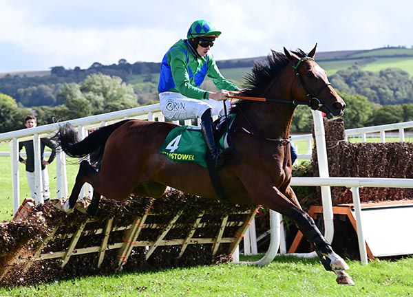 Bell Ex One and Jack Foley jump the last 