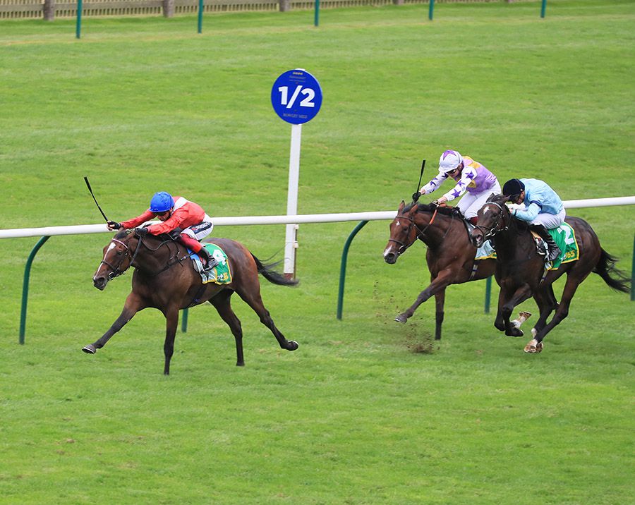 Inspiral -Frankie Dettori wins from Cachet -James Doyle and Prosperous Voyage -Rob HornbyThe bet365 Fillies' Mile (Group 1) (Class 1) (2yo)Newmarket 8.10.21HEALY RACING