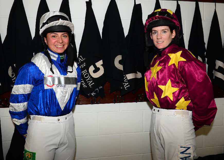 Bryony Frost (left) with Rachael Blackmore