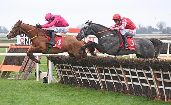 Fil Dor and Davy Russell chase down Lunar Power and Bryan Cooper