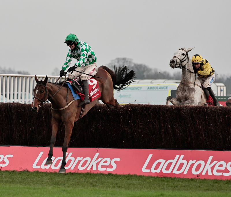 Tornado Flyer and Danny Mullins jumping the last