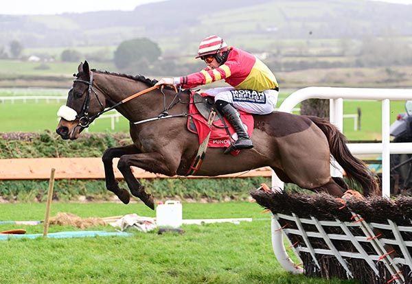 Brosna Rocco and Paul Cawley jump the last 