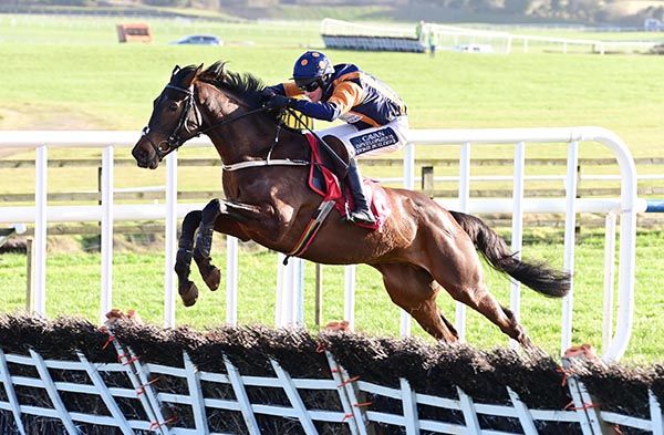 Supreme Jet and Barry Browne jump the last 