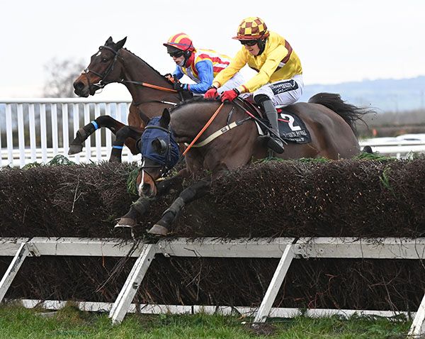 Mr Bercow, and Keith Donoghue, reaches for the final fence