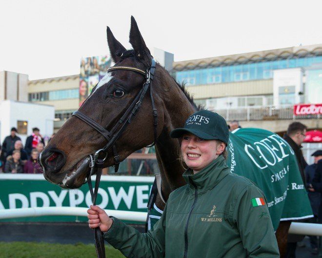Kilcruit and Lara Tedstone after winning the 2021 Goffs Future Stars Grade 2 INH Flat Race