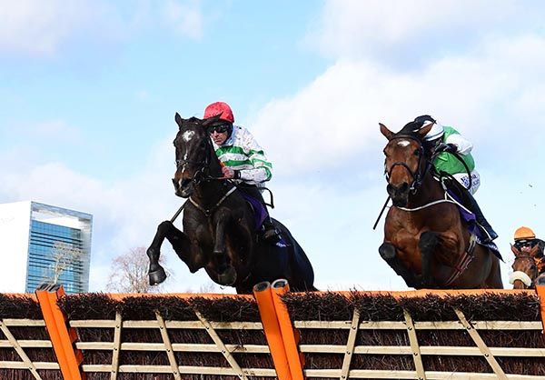 Party Central (left) jumps to the front at the last