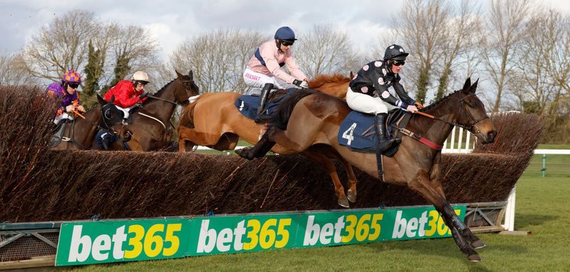 Racing action at Huntingdon