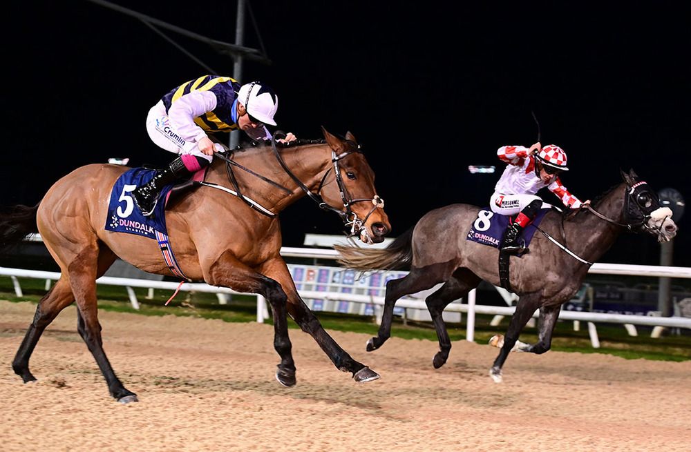 DUNDALK 11-February-2022CATENA ZAPATA and Billy Lee win for trainer Henry de Bromhead.HEALY RACING