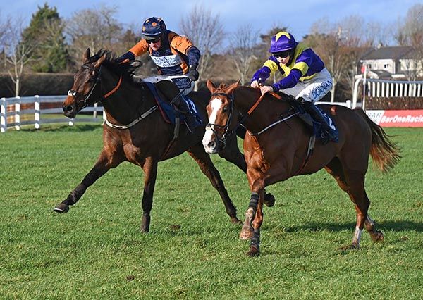 Meet And Greet (left) battles it out with Marvel De Cerisy
