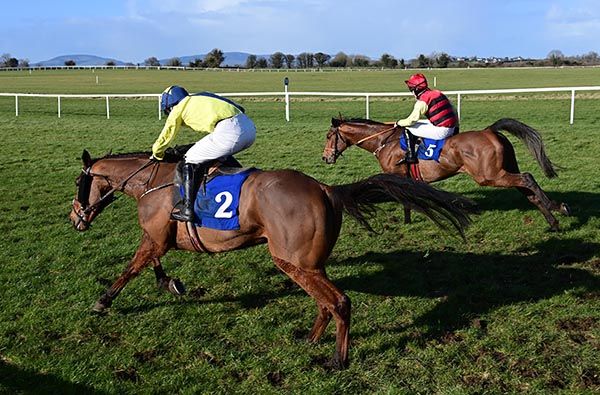 Balkito (nearest) gets the better of Johngus