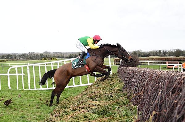 Sizing Pottsie and Robbie Power jump the last 