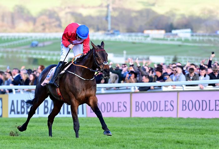 A Plus Tard and Rachael Blackmore winning at Cheltenham