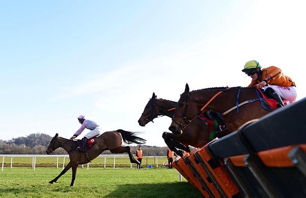 Nells's Well and Mark McDonagh jump the last