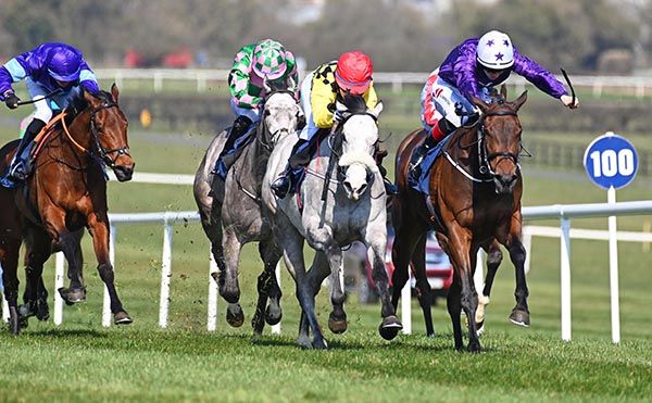 Saliteh (right) and Colin Keane beating Little Queenie