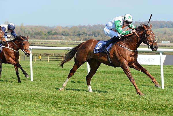 Spanish Tenor approaches the winning post nicely clear