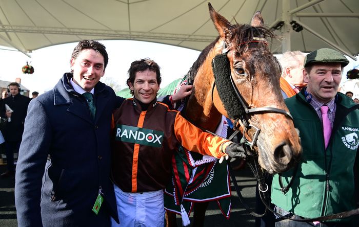 Noble Yeats and Sam Waley-Cohen with Emmet Mullins and Mick Molloy (right) 