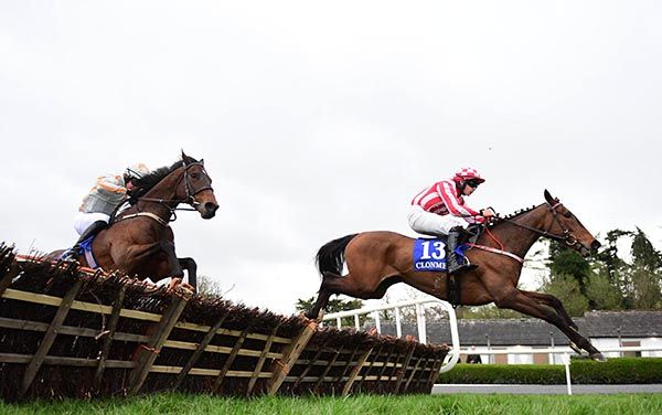 Courting Vickie and Kieran Callaghan jumping the last