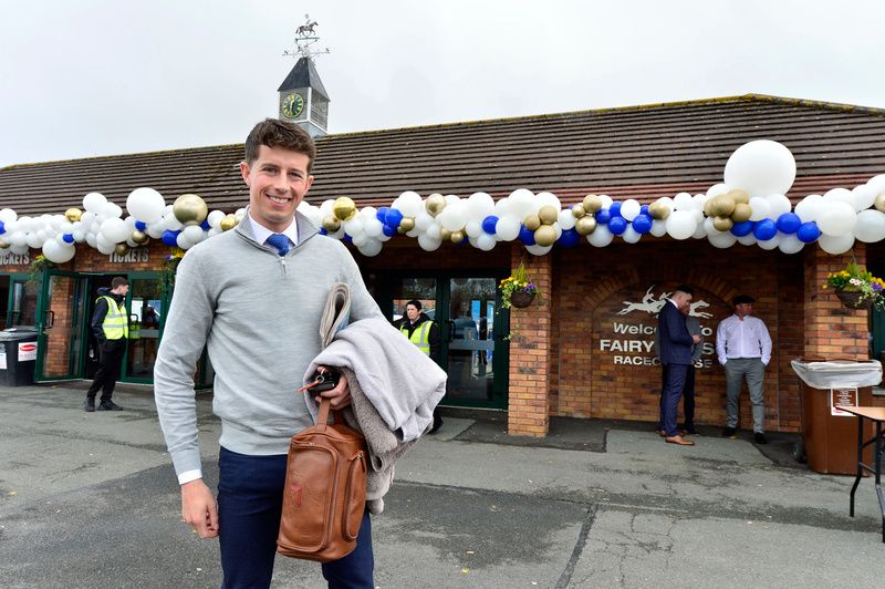 FAIRYHOUSE 18-April-2022. Boylesports Irish Grand National.Jockey BRYAN COOPER arrives to the races.HEALY RACING