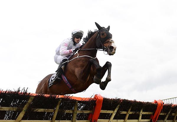 Drumbaragh and Paddy O'Hanlon clear the last