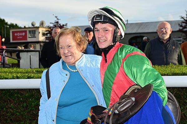 Cian Quirke with winning owner Phyllis Bowe