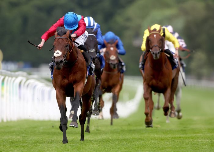 Bay Bridge (Ryan Moore) winning the Coral Brigadier Gerard Stakes at Sandown