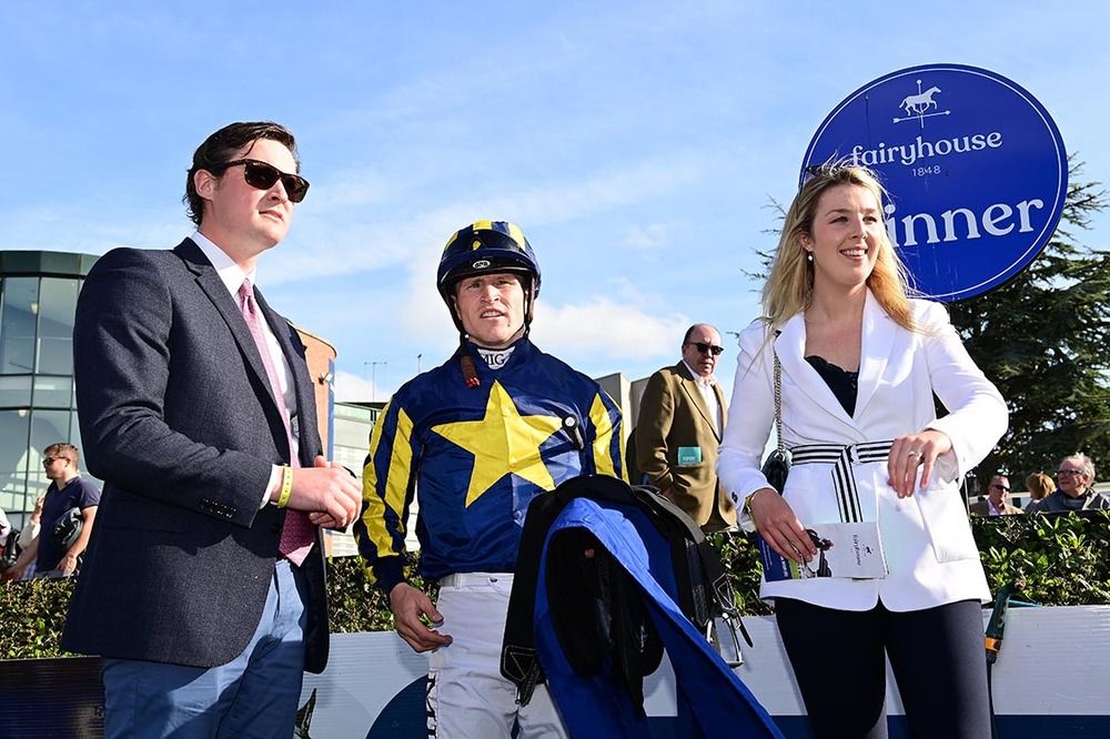 Gary Halpin with trainer John O'Donoghue and his wife Jody