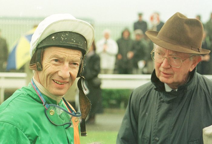 Lester Piggott and Vincent O'Brien pictured in 1991