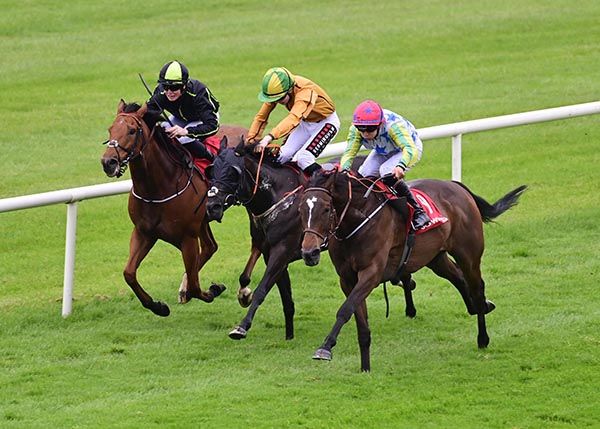 Corballis Flyer (near side) finishes best under Cian Horgan