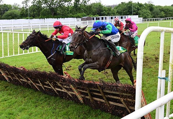 Molly Wedger jumps the last at Listowel 