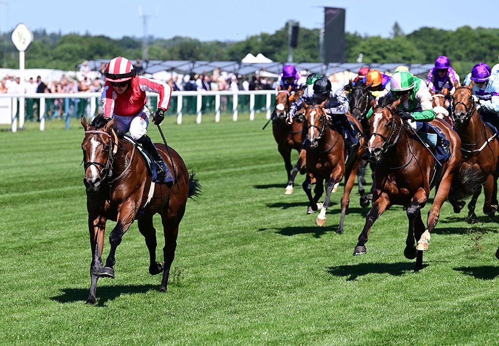 Bradsell and Hollie Doyle winning the Coventry Stakes
