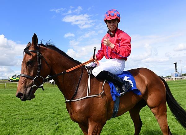 Urban Oasis and Jamie Powell after their win in the Ulster Derby