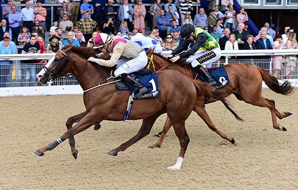 J J Jumbo hits the line in front