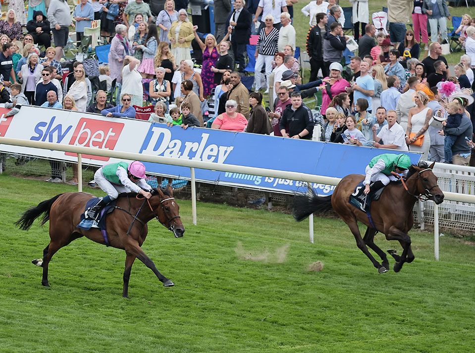 Haskoy (right) seen winning the Galtres Stakes at York last year
