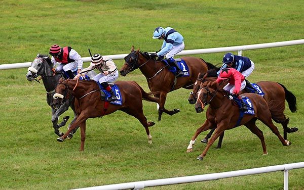 Kojin (5, centre) and Sam Ewing