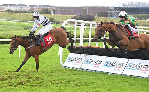 Crimson Chief is about to reel in Chinook at the last