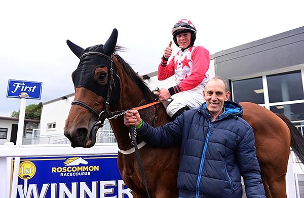 Quaersome and  Paddy Cody with his dad Pat 