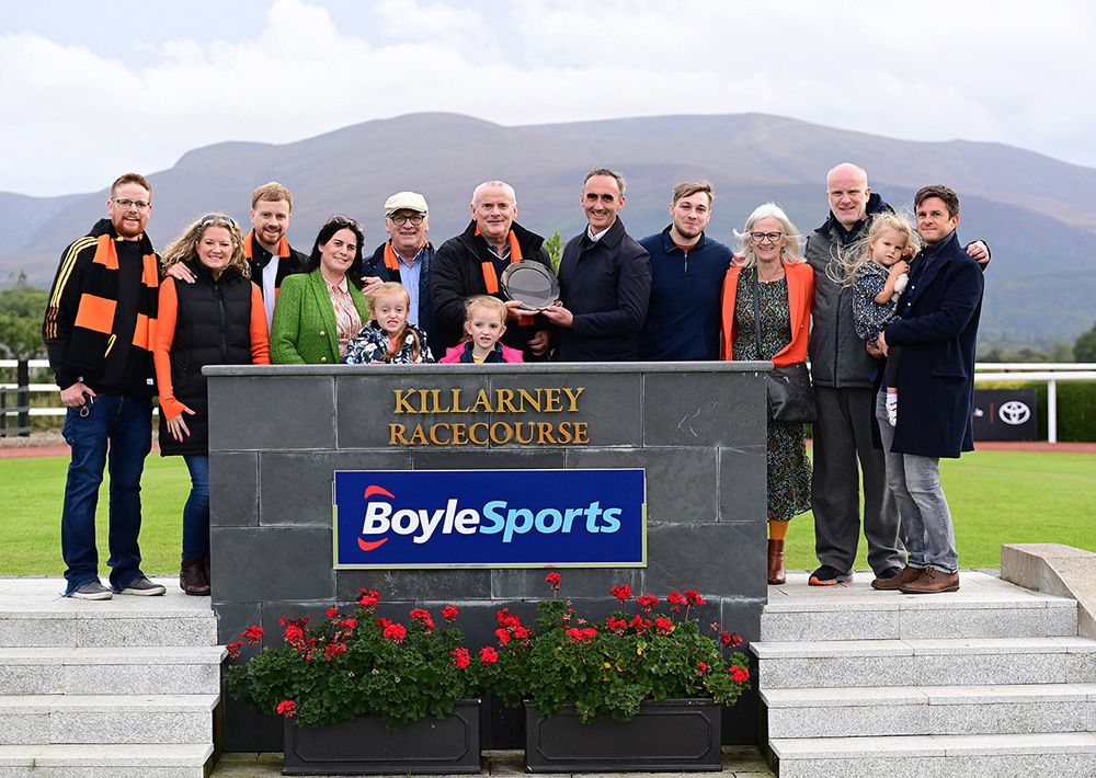 The Never Give Up Syndicate pictured after Molly's Gamble won at Killarney