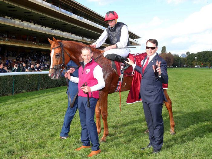 KYPRIOS after winning the Qatar Prix de Cadran Group 1 ParisLongchamp 