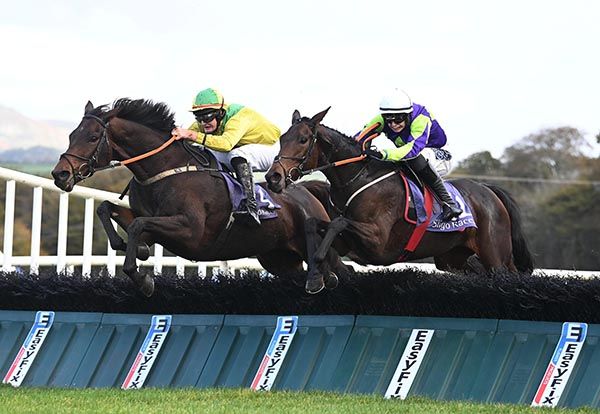Carraig Rock and Brian Lawless (left) win from Ginnets Girl  
